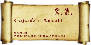 Krajczár Marcell névjegykártya